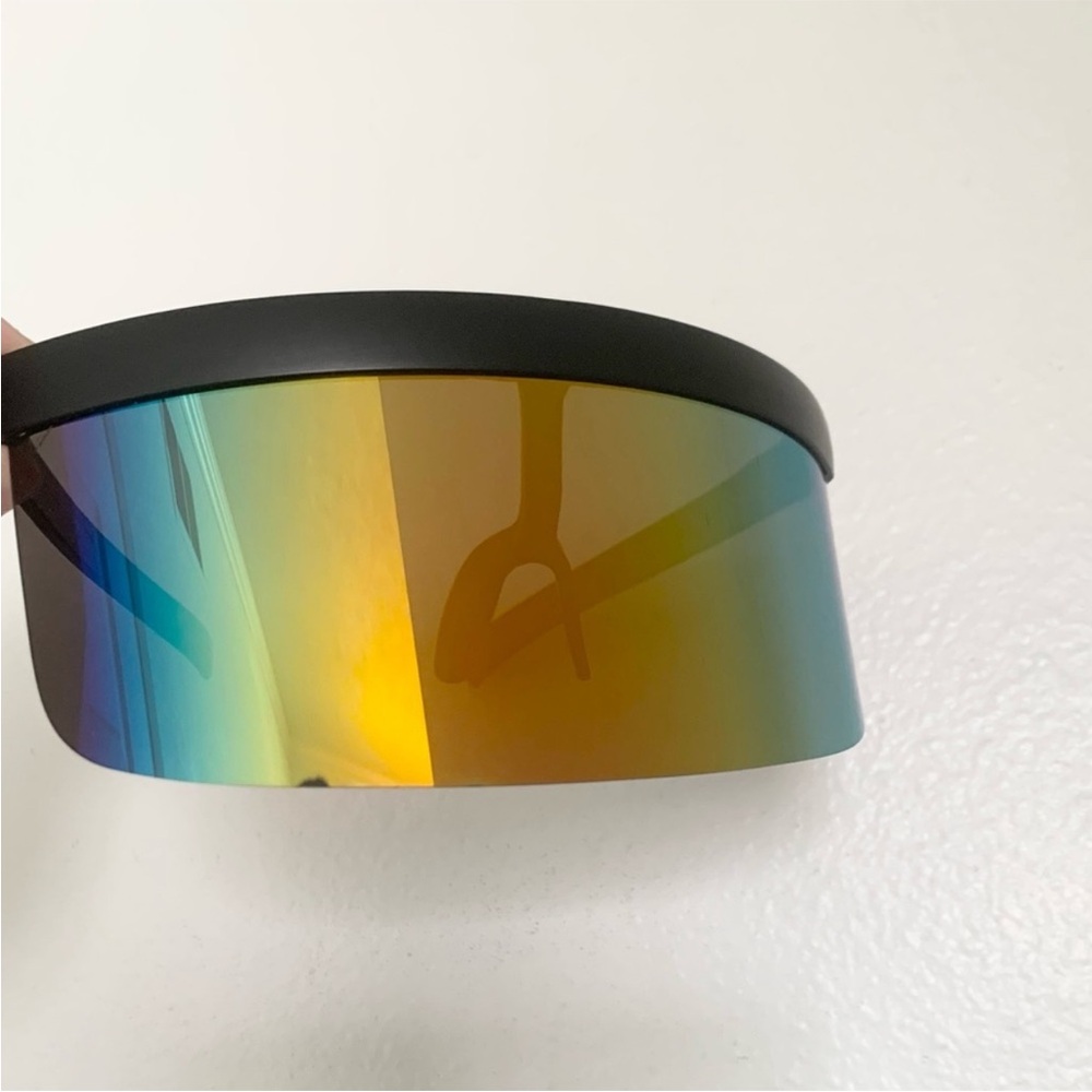Mirrored Rainbow Shield Visor Sunglasses - Picture 3 of 5